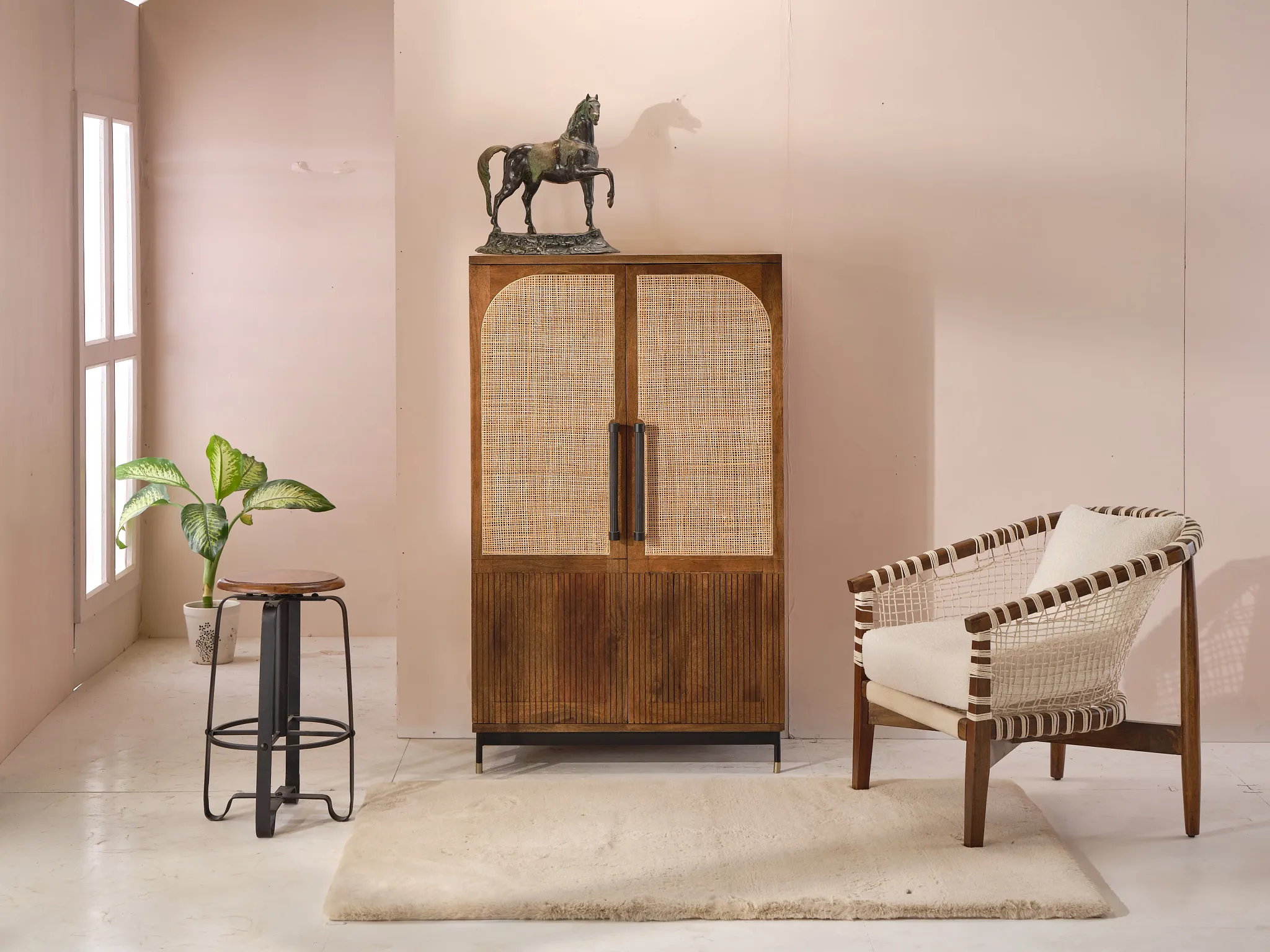 Ronda Mid Tone Bar Cabinet