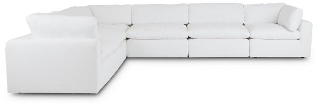 Grant White Fabric 6-piece Modular Sectional