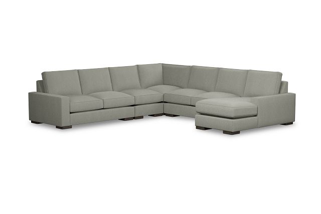 Edgewater Delray Pewter Large Right Chaise Sectional