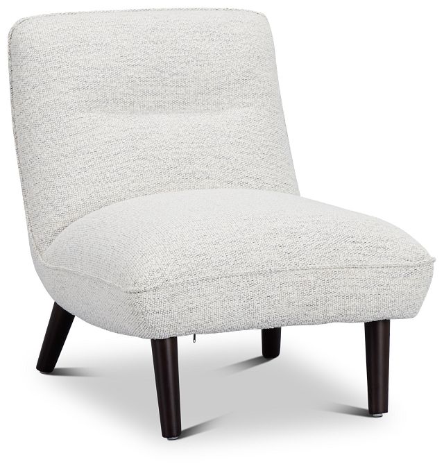 Lilac Light Gray Fabric Accent Chair
