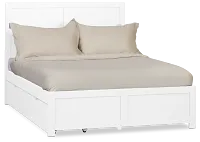 Charleston White Panel Bed With 2 Storage Drawers