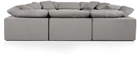 Nixon Light Gray Fabric 8-piece Modular Sectional