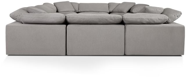 Nixon Light Gray Fabric 8-piece Modular Sectional