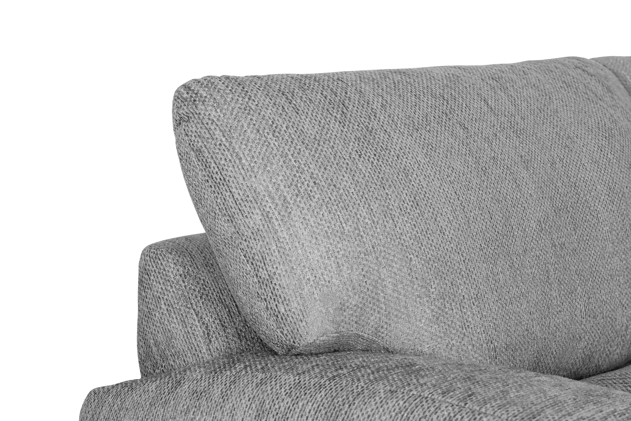 Alpha Light Gray Fabric Large Two-arm Sectional