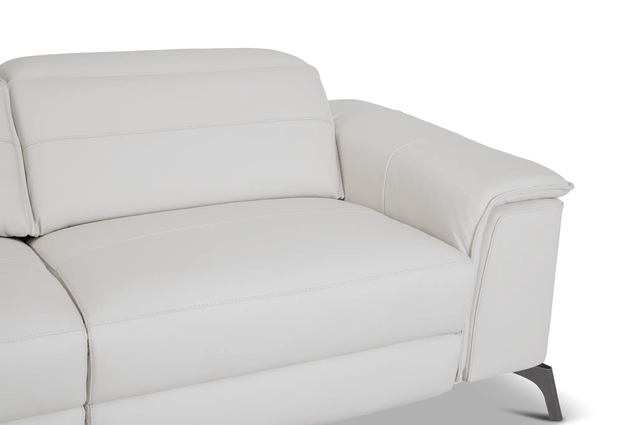 Pearson White Leather Left Bumper Sectional Pearson White Leather Left Bumper Sectional