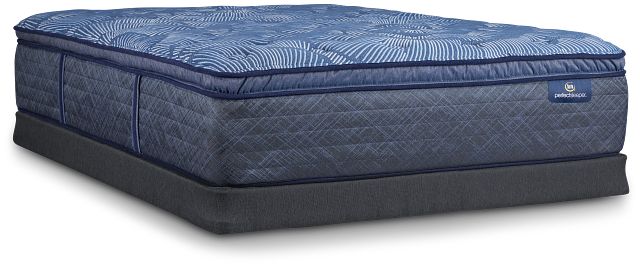 Serta Perfect Sleeper Cobalt Calm Plush Low-profile Mattress Set