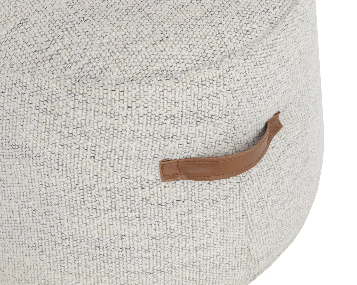 Jude Light Gray Fabric Accent Ottoman