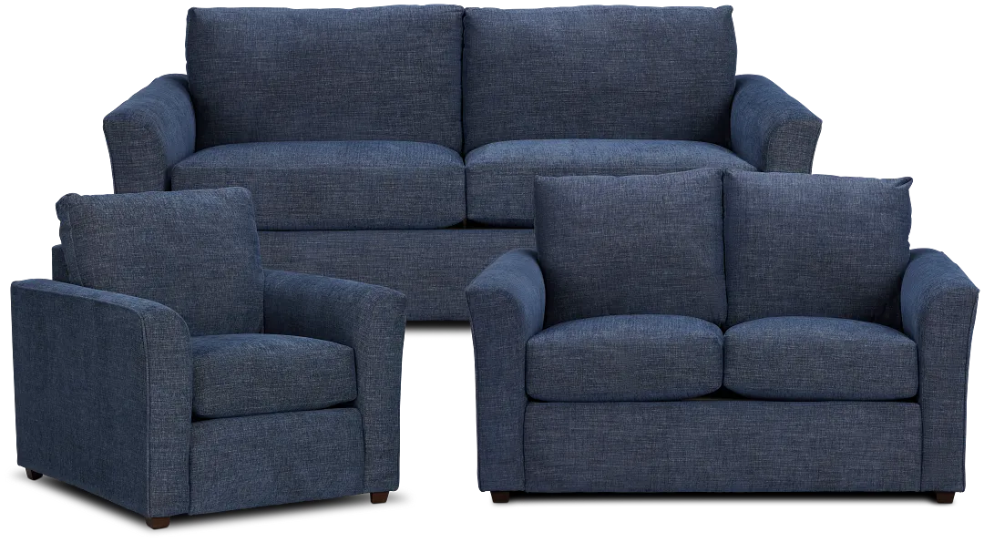 Davis Dark Blue Micro Living Room