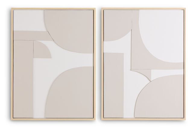 Lynda Beige Linen Wall Art | Elegant Home Decor