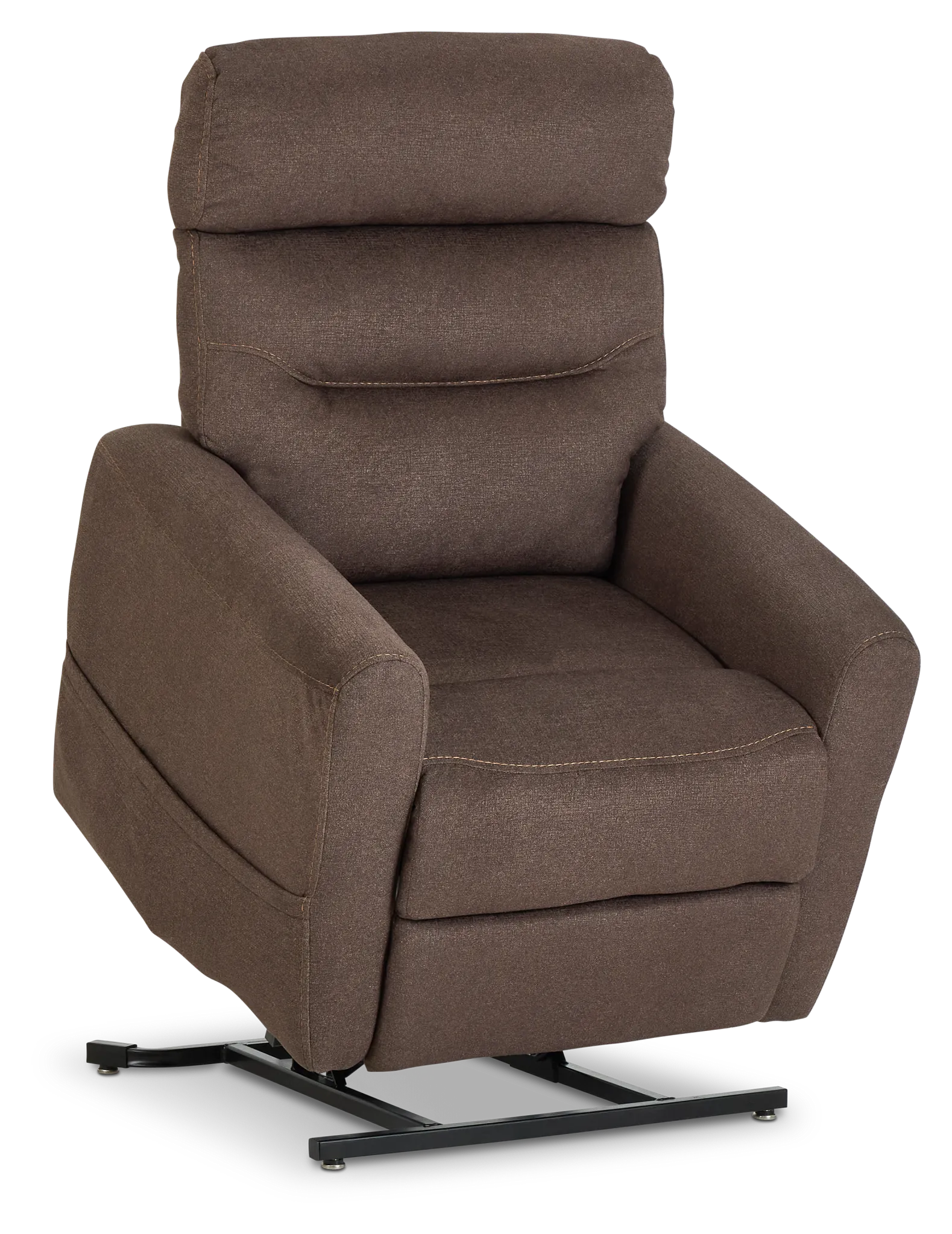 Canton Brown Fabric Power Lift Recliner