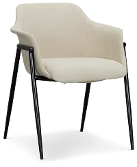 Salerno Light Beige Upholstered Arm Chair