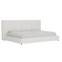 Grayton Gellar White 54" Upholstered Platform Bed