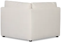 Serena White Fabric Corner Chair