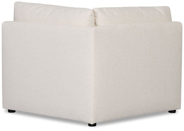Serena White Fabric Corner Chair