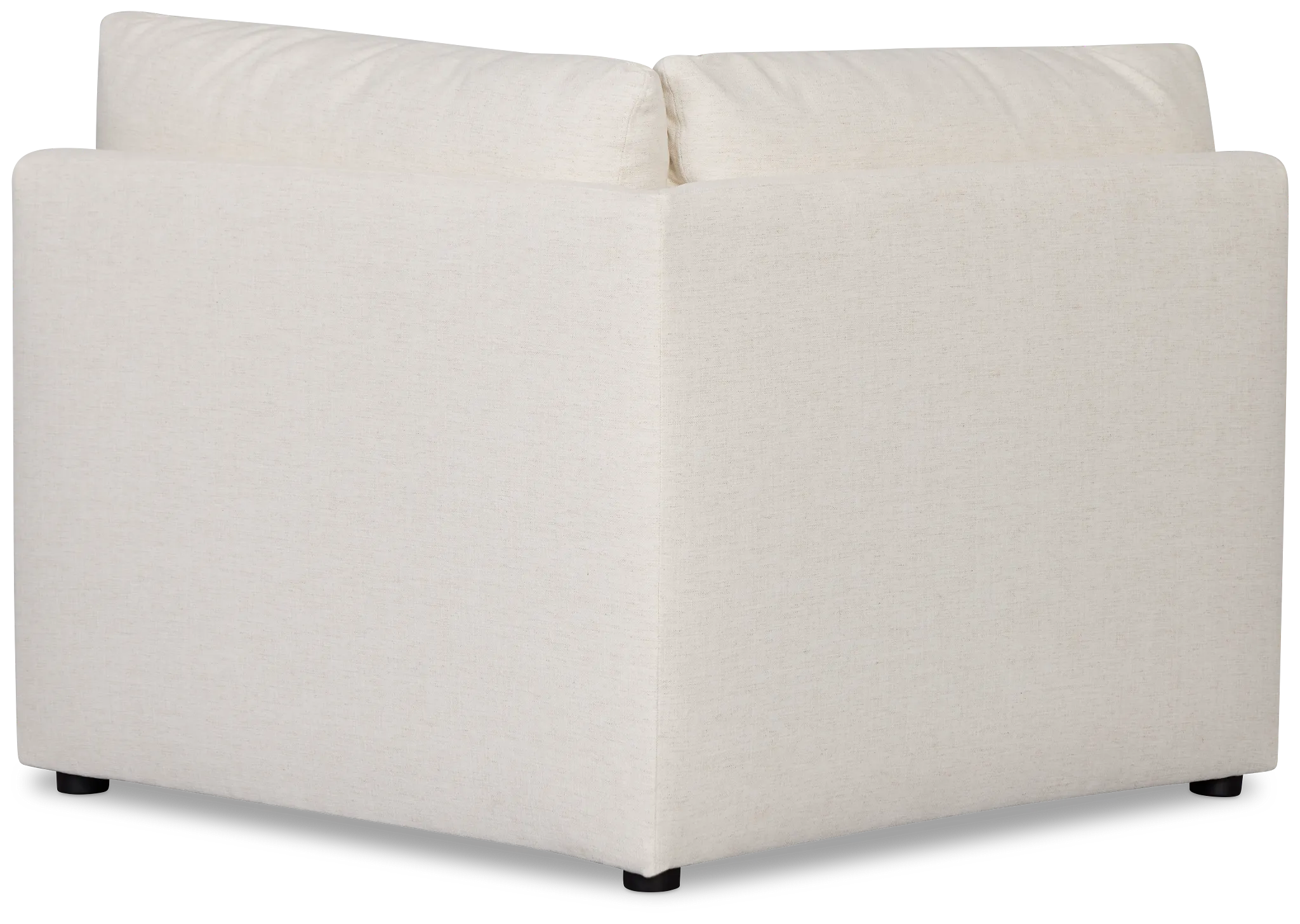 Serena White Fabric Corner Chair