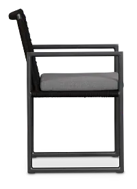 Sunrise Dark Gray Aluminum Arm Chair