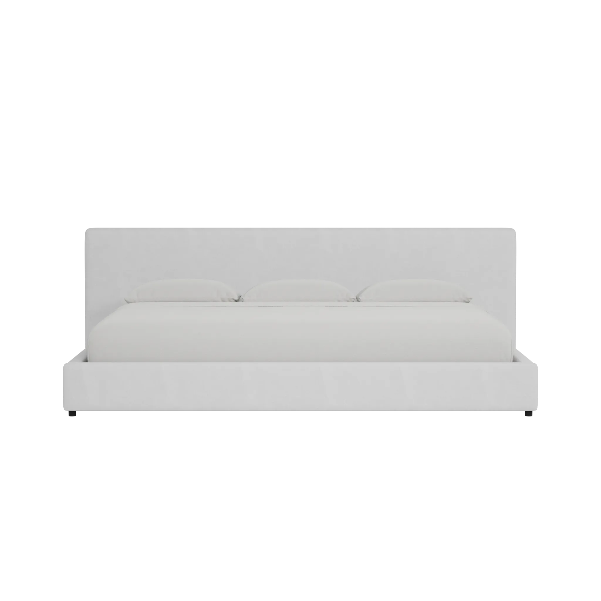 Grayton Peyton White 44" Upholstered Platform Bed