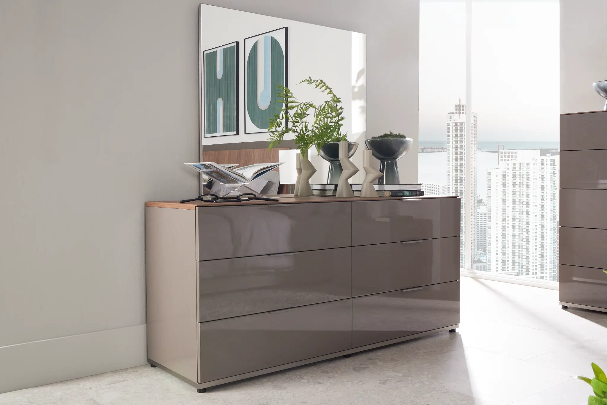 Palermo Two-tone Dresser & Mirror Palermo Two-tone Dresser & Mirror