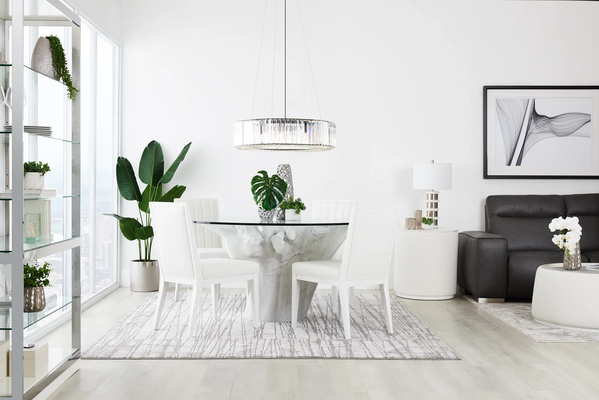 Ocean Drive Glass 60" Round Table