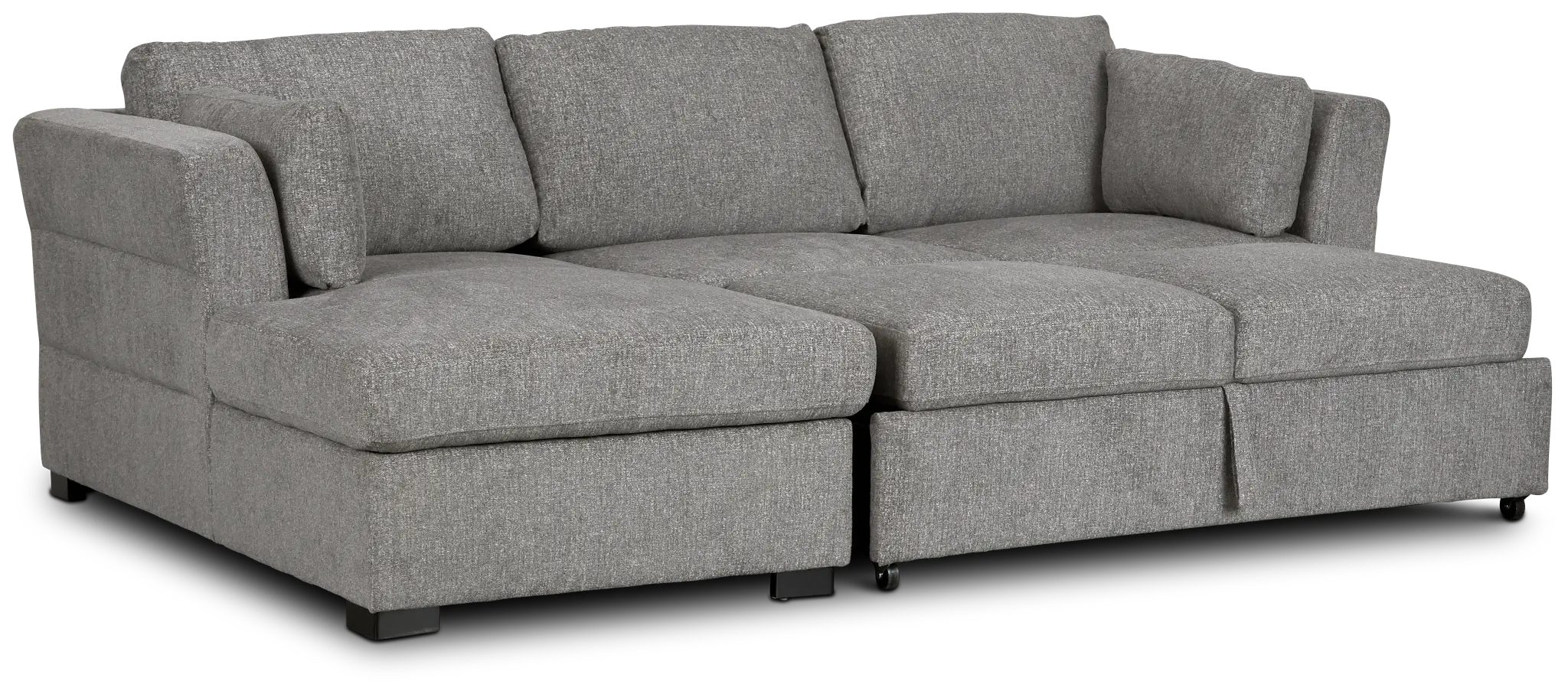 Amber Dark Gray Fabric Small Left Chaise Storage Sleeper Sectional Amber Dark Gray Fabric Small Left Chaise Storage Sleeper Sectional