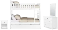 Charleston White Bunk Bed Trundle Bedroom