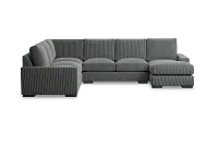 Edgewater Lucy Navy Medium Right Chaise Sectional