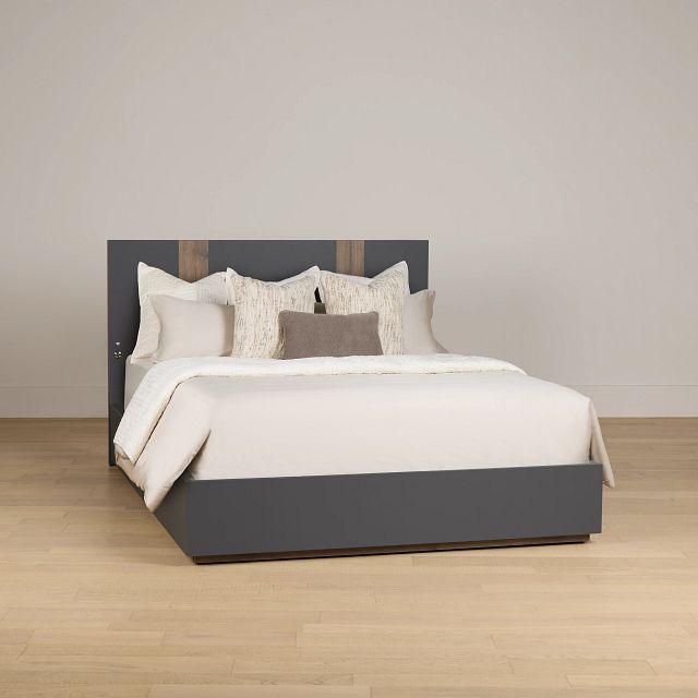 Brasilia Gray Platform Bed