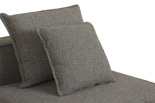 Tatum Gray Fabric Armless Chair