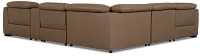 Flexsteel Brodie Dark Brown Lthr/vinyl Medium Triple Power 2-arm Sectional
