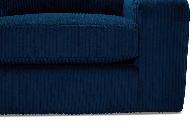 Charlie Dark Blue Fabric Left Chaise Sectional