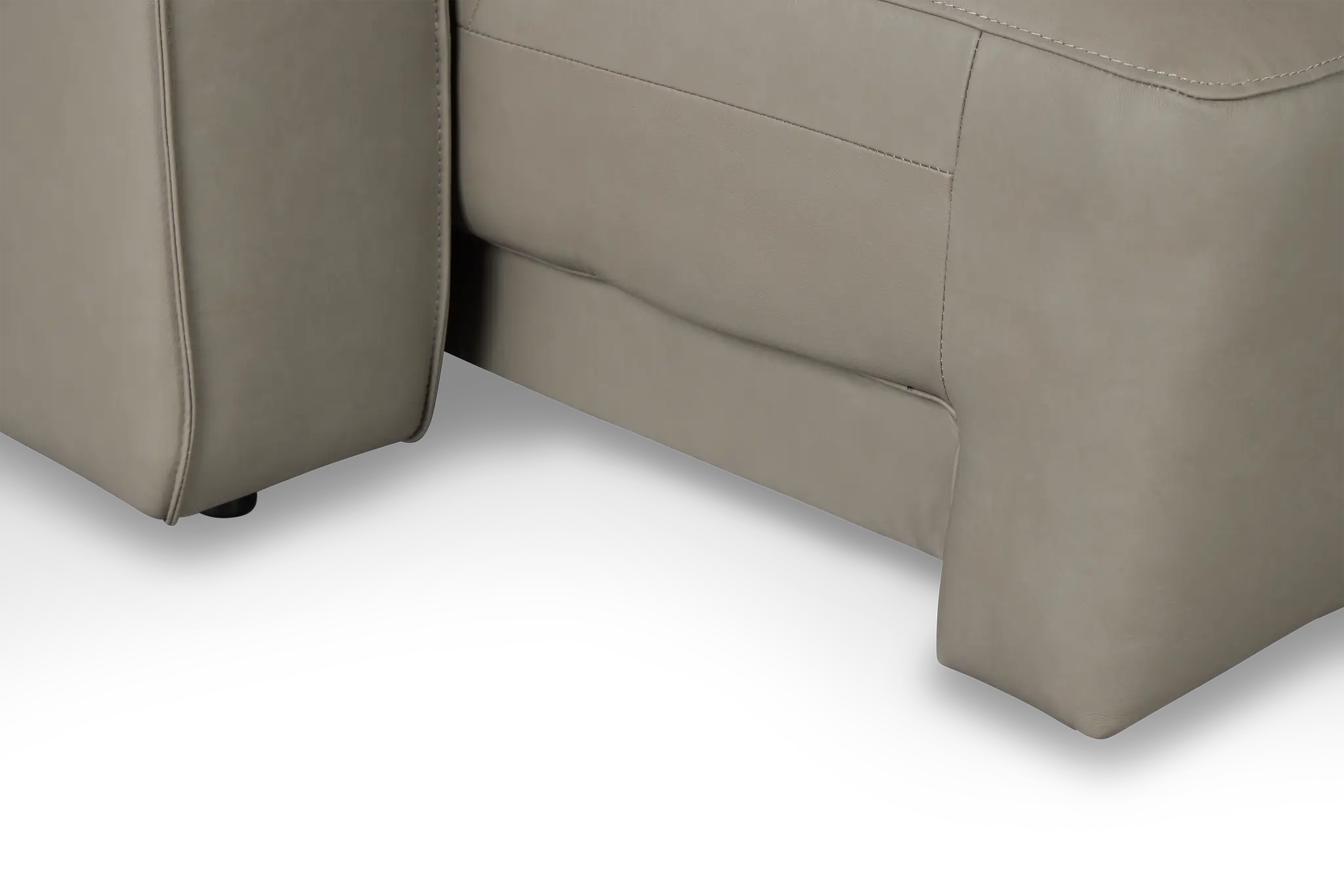 Rudy Gray Lthr/vinyl Right Dual Power Extension Chaise Sectional Rudy Gray Lthr/vinyl Right Dual Power Extension Chaise Sectional