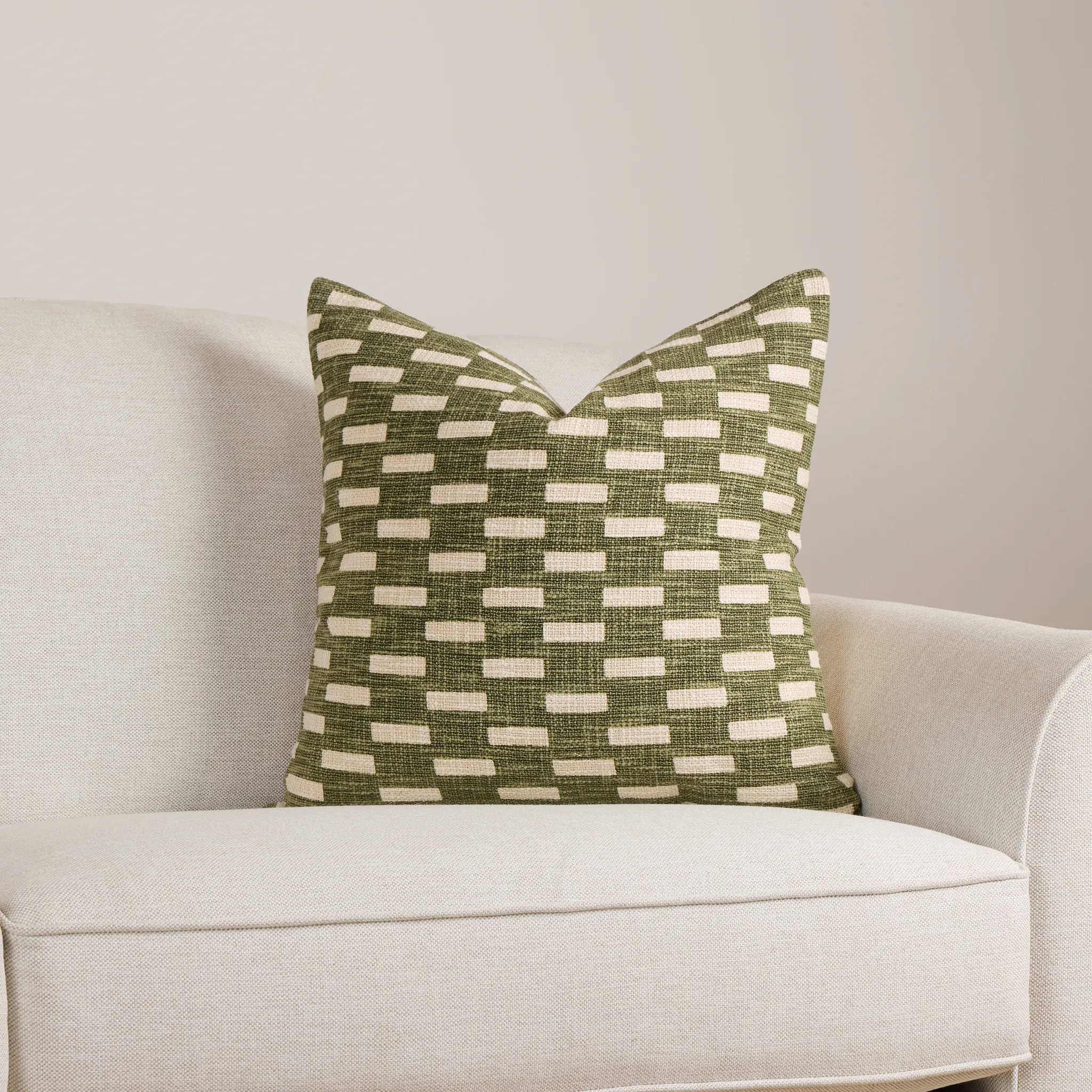 Fielda Green 22" Square Accent Pillow