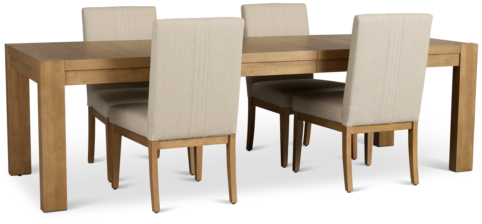 Tahoe Light Tone Rectangular Table & 4 Upholstered Chairs Tahoe Light Tone Rectangular Table & 4 Upholstered Chairs