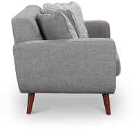 Raya Light Gray Fabric Loveseat