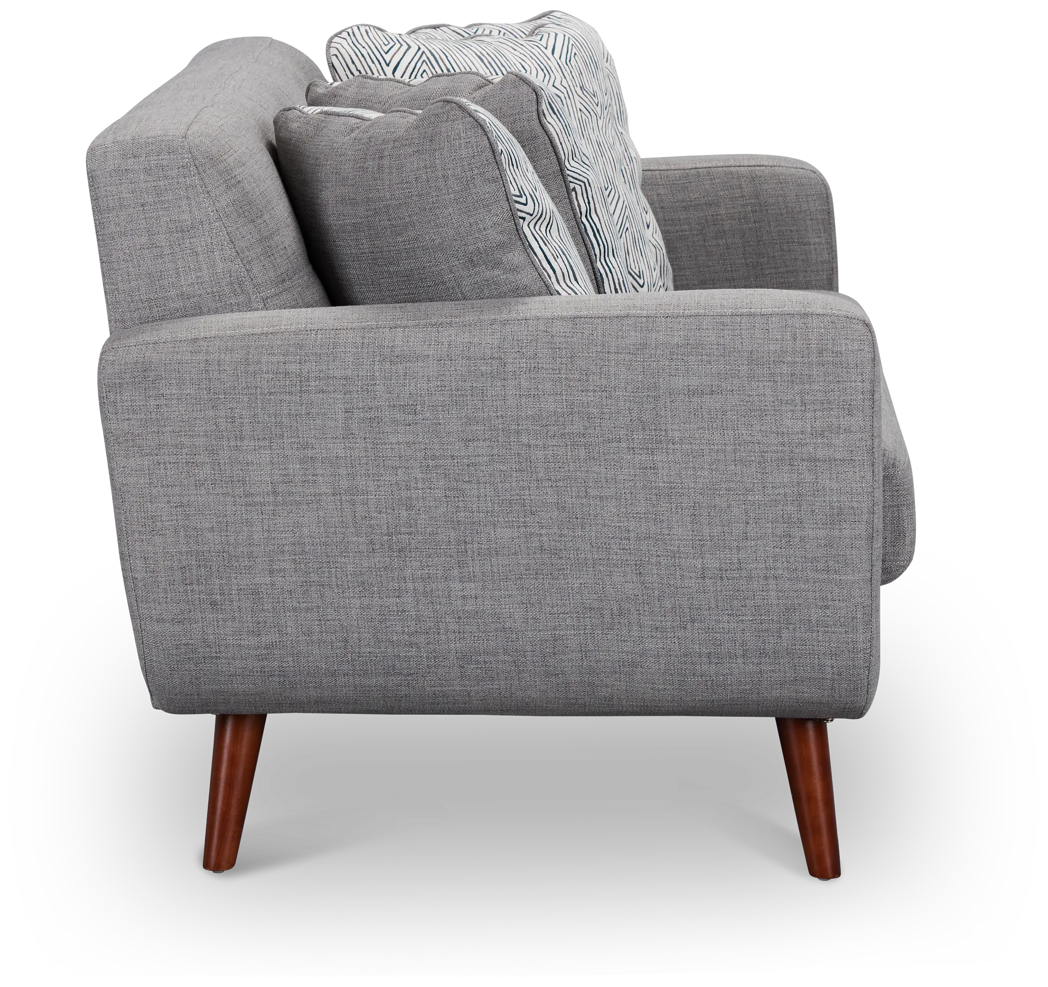Raya Light Gray Fabric Loveseat