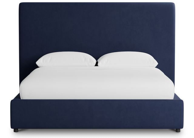 Grayton Joya Dark Blue 54" Upholstered Platform Bed