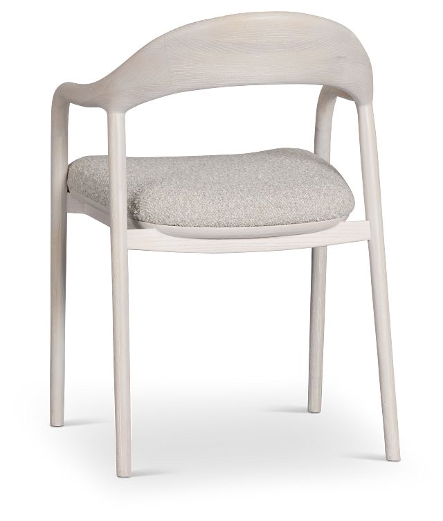Gables White Upholstered Arm Chair