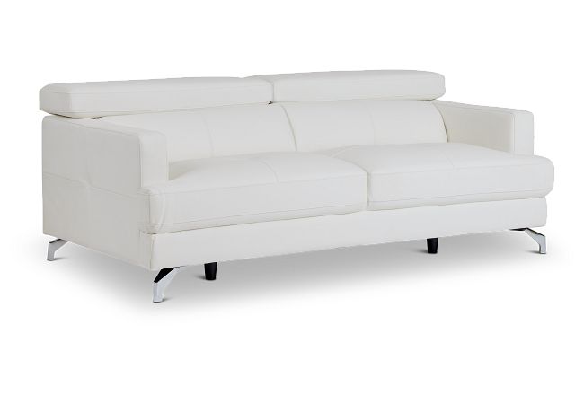 Marquez White Micro Sofa