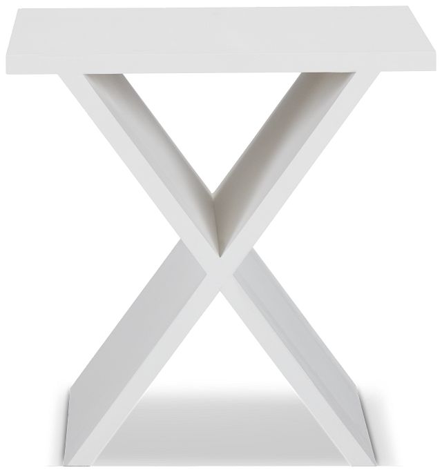Ardsley White Wood Accent Table