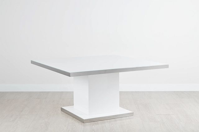 Miami White 59" Square Table (0)