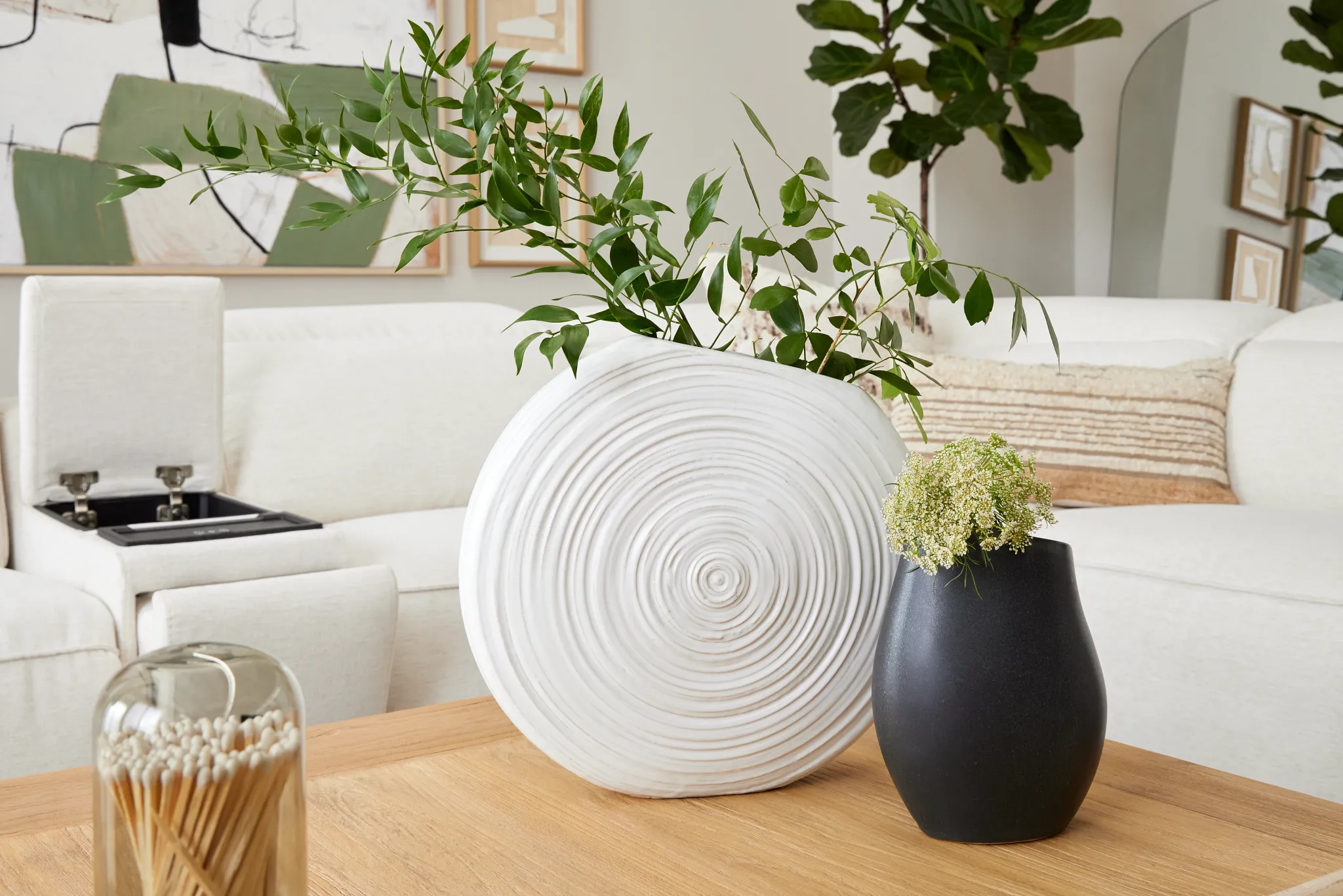 Erica White Large Vase