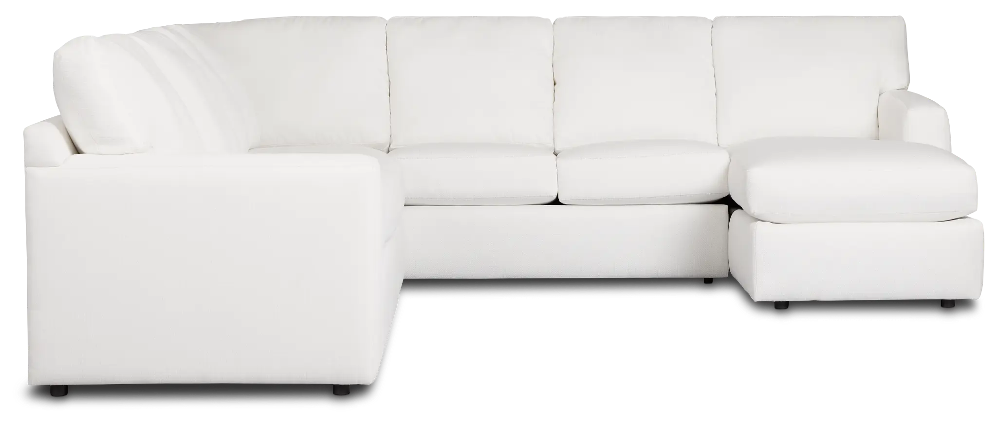 Rhodes White Fabric Large Right Chaise Sectional Rhodes White Fabric Large Right Chaise Sectional
