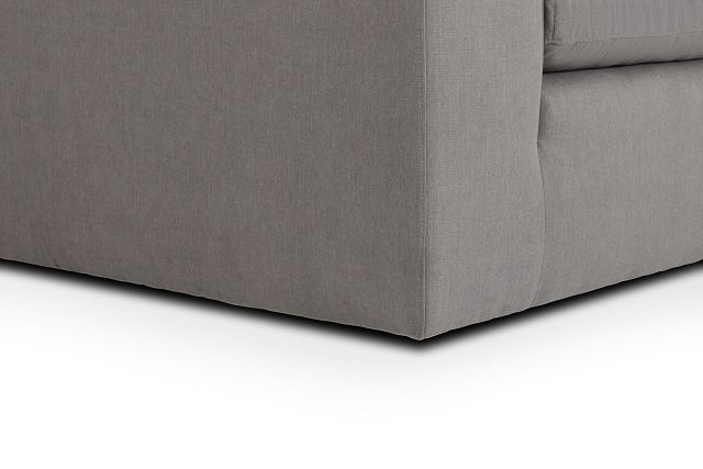 Nixon Light Gray Fabric 2 Piece Modular Sofa