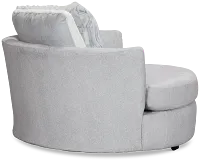 Kylie Light Gray Fabric Swivel Chair