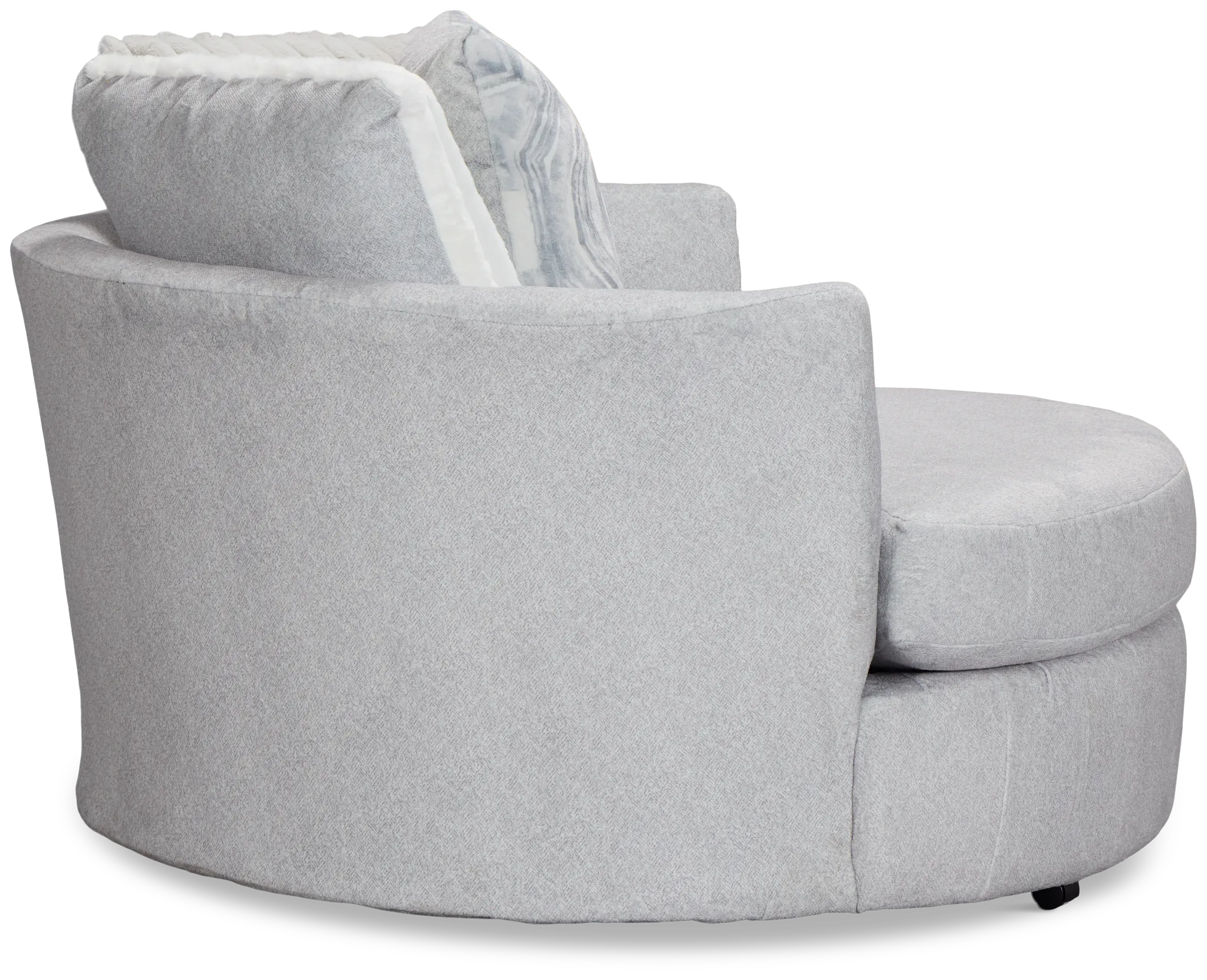Kylie Light Gray Fabric Swivel Chair