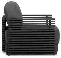 Monterey Black Aluminum Chair With Gray Cushion