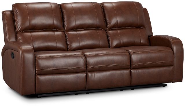 Arden Dark Brown Micro Reclining Sofa