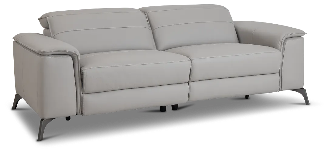 Pearson Gray Leather Sofa