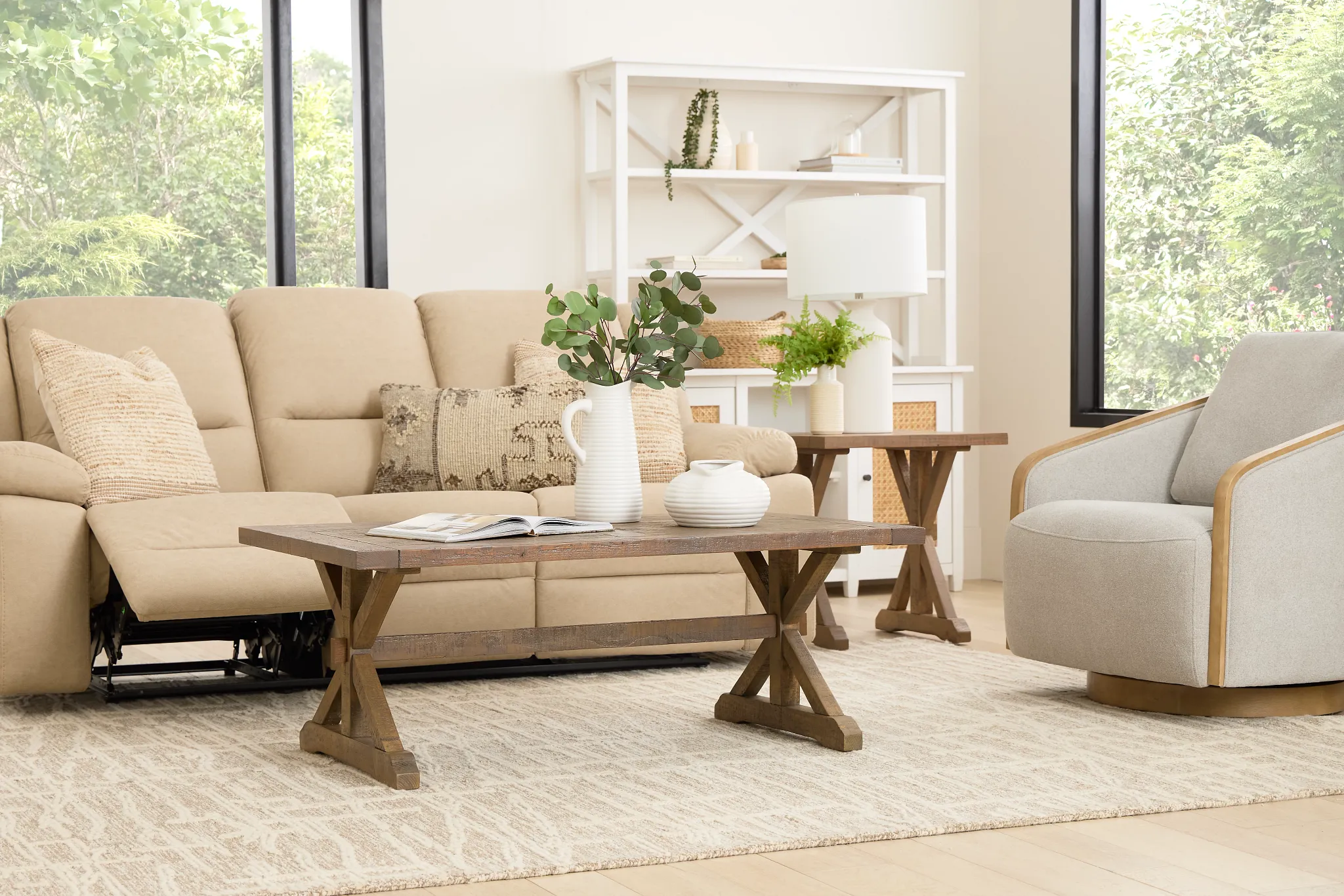 Joplin Light Tone Rectangular Coffee Table