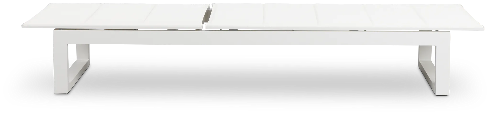 Anguilla White Cushioned Chaise